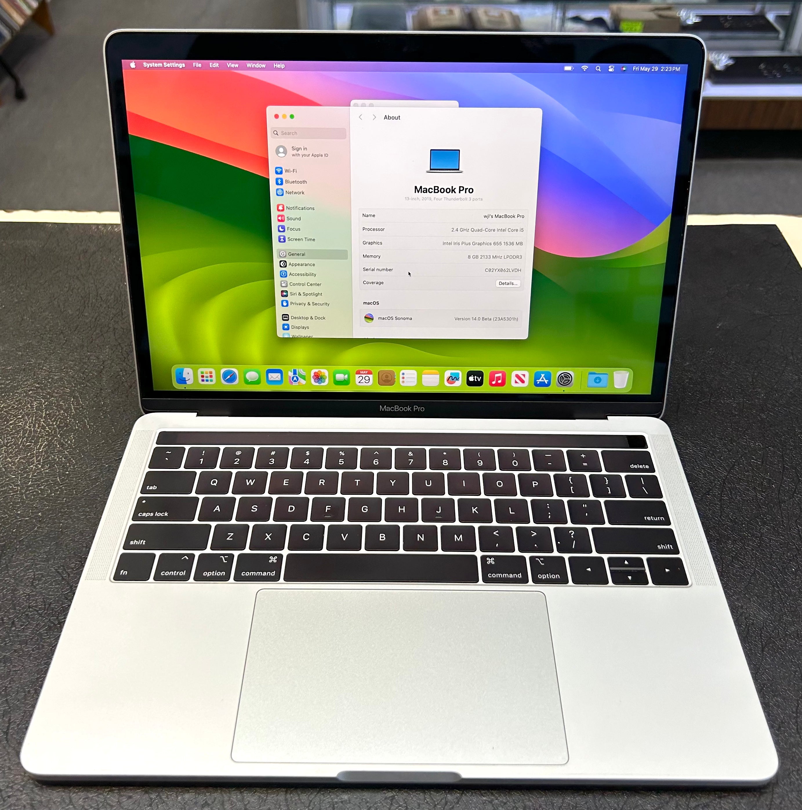 Apple MacBook Pro 13” 2019 Touch Bar Laptop | Intel Core i5 2.4GHz | 8GB RAM | 512GB SSD