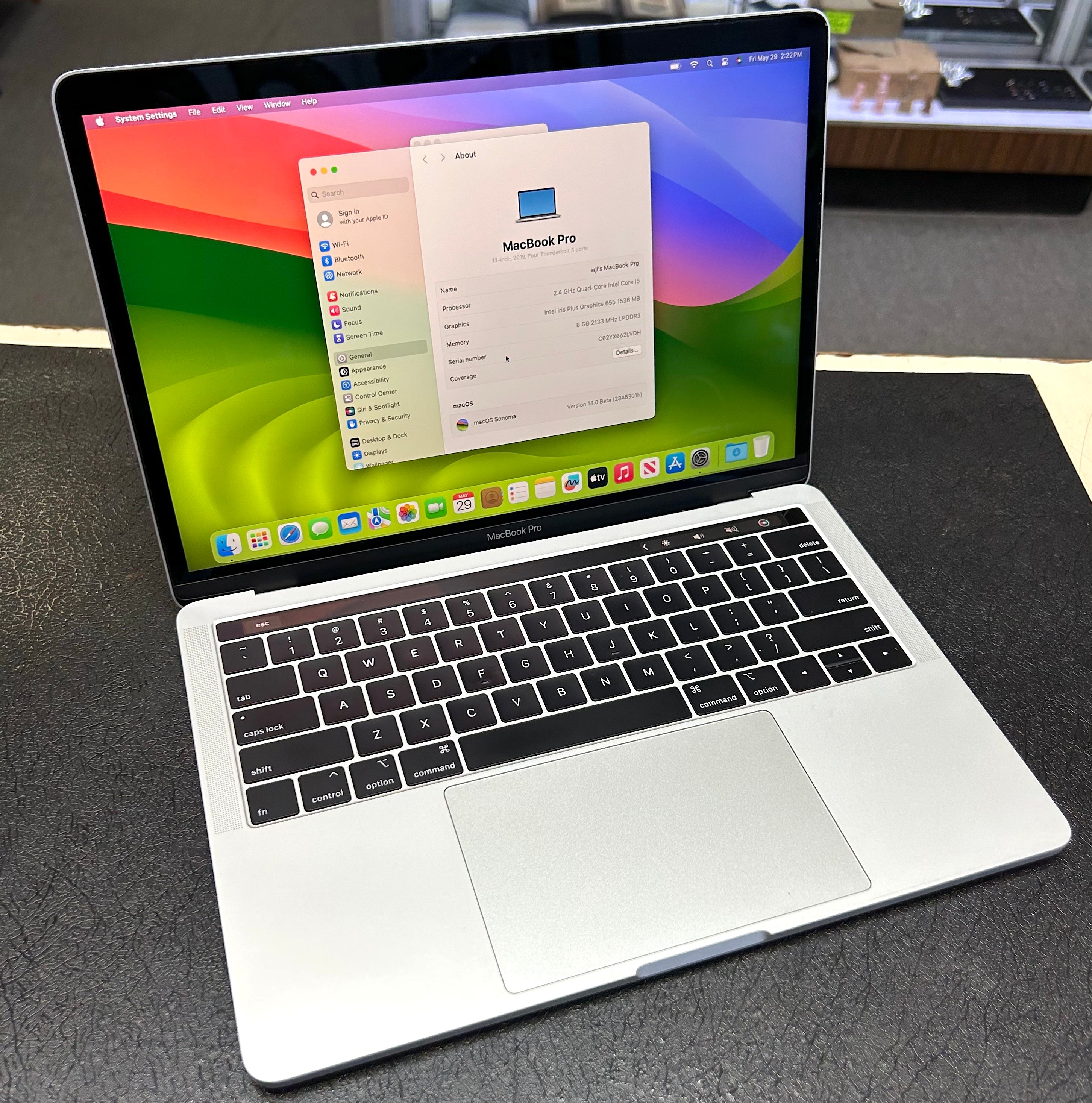 Apple MacBook Pro 13” 2019 Touch Bar Laptop | Intel Core i5 2.4GHz | 8GB RAM | 512GB SSD