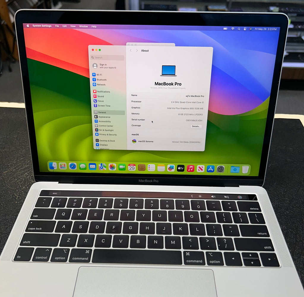Apple MacBook Pro 13” 2019 Touch Bar Laptop | Intel Core i5 2.4GHz | 8GB RAM | 512GB SSD