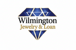 Logo of Wilmington Jewelry & Loan with diamond shapes on a white background