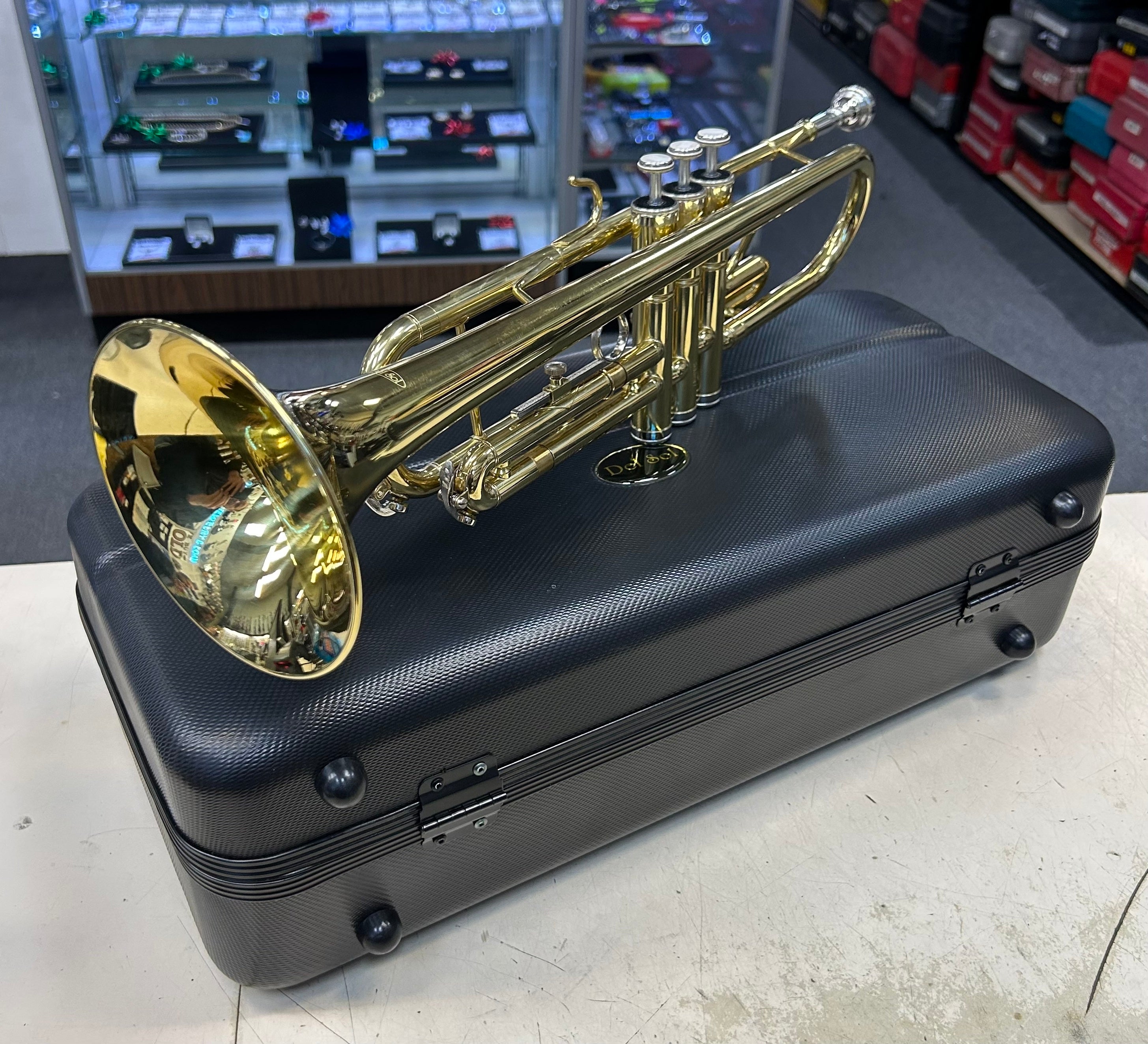 New Gold Lacquer Trumpet with Case – Student Beginner Band Instrument