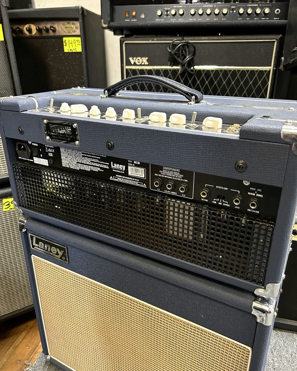 Laney Lionheart L20H 20W Class A Tube Guitar Amp Head Blue w/ Cover UK Made