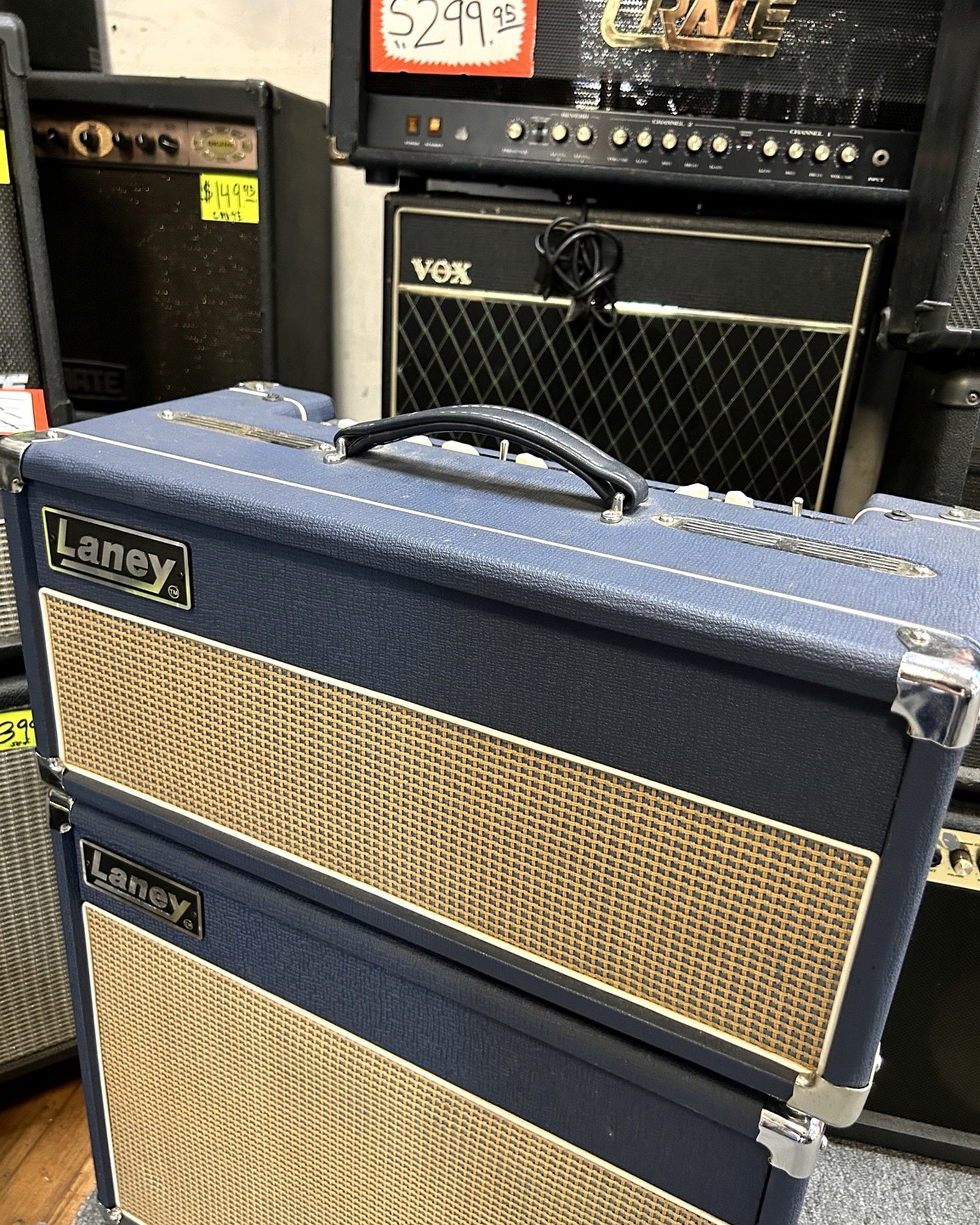 Laney Lionheart L20H 20W Class A Tube Guitar Amp Head Blue w/ Cover UK Made