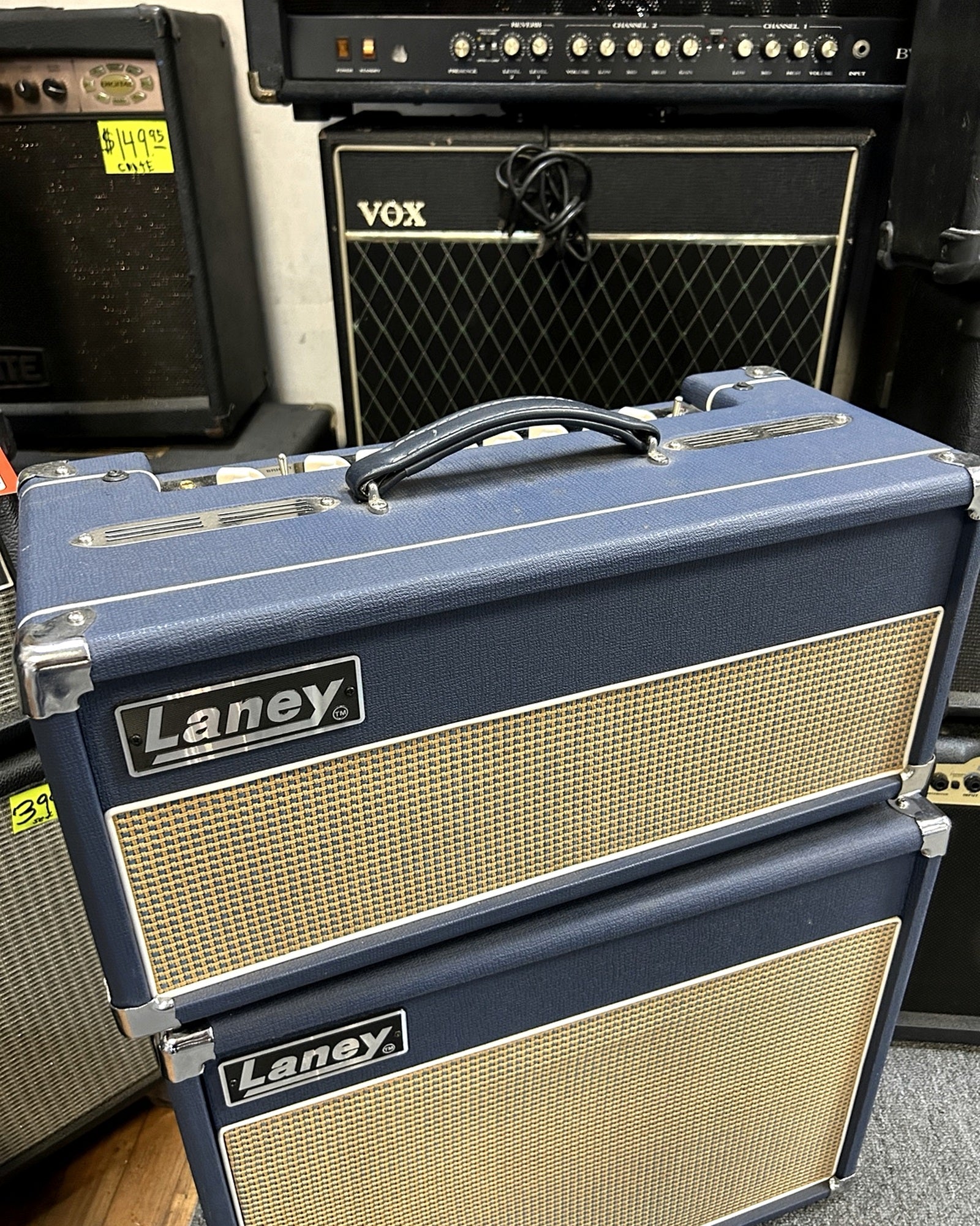 Laney Lionheart L20H 20W Class A Tube Guitar Amp Head Blue w/ Cover UK Made