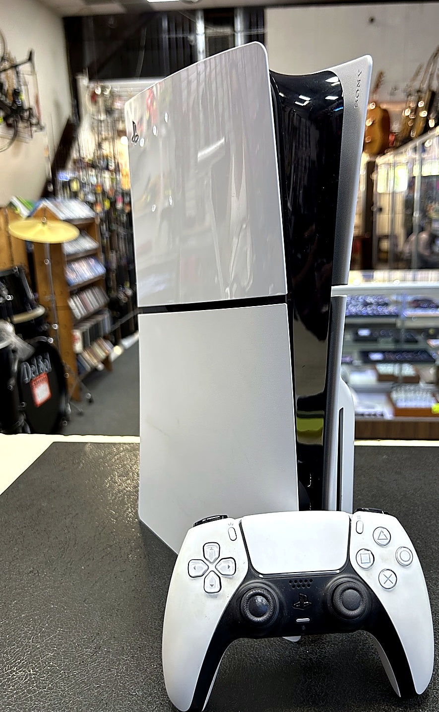 Sony PlayStation 5 PS5 Slim Disc Edition Console 1TB White w/ DualSense Controller