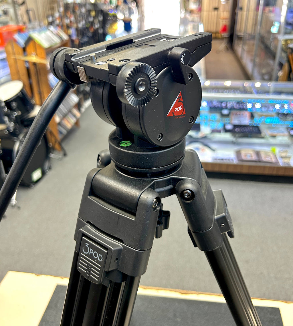 3Pod V3AH Professional Fluid Head Video Tripod + Original Padded Carrying Case