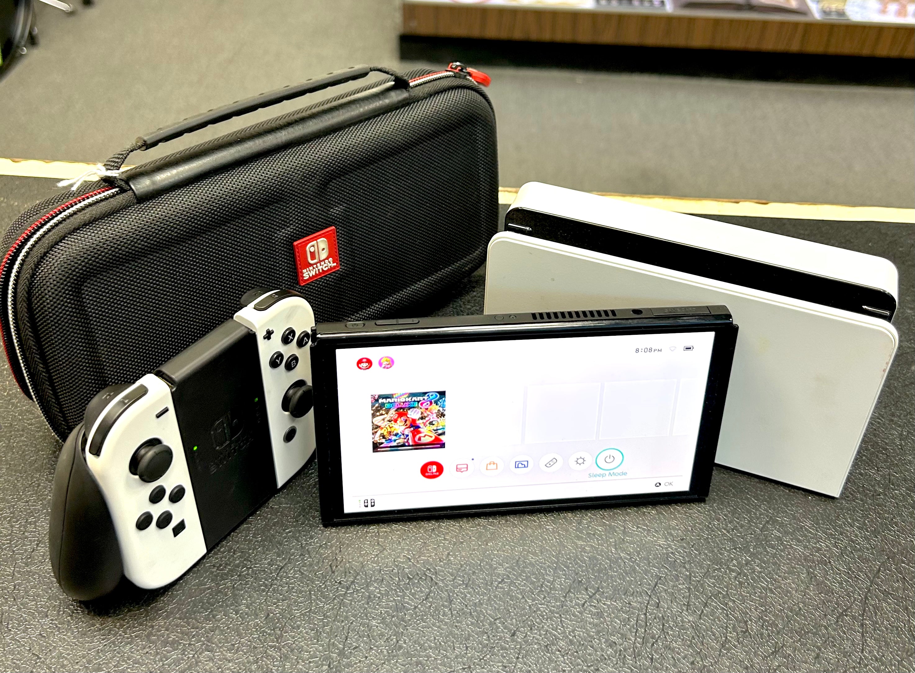 Nintendo Switch OLED 64GB White Console Complete w/ Dock Joy-Cons Case
