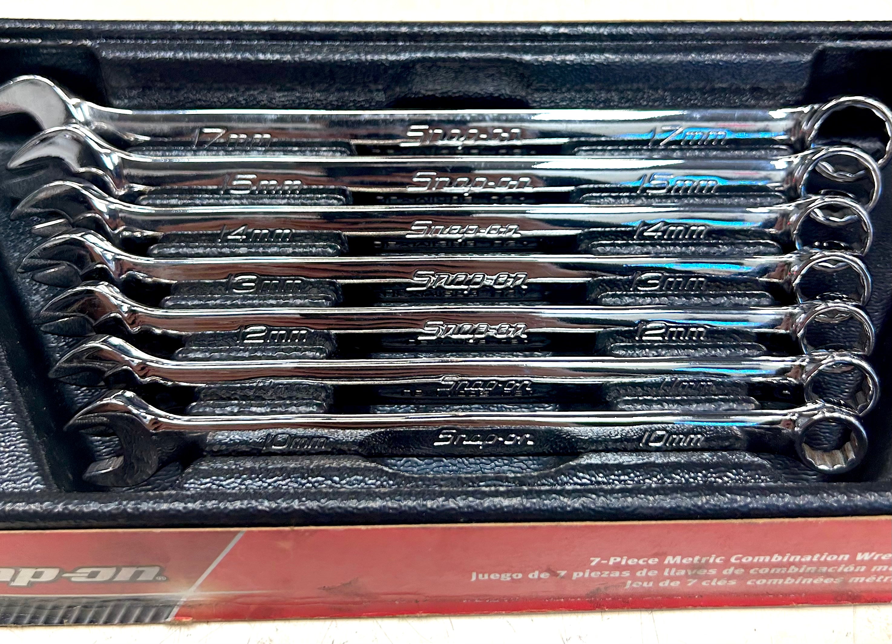 Snap-on 7-Piece Metric Combination Wrench Set – Pre-Owned, Excellent Condition