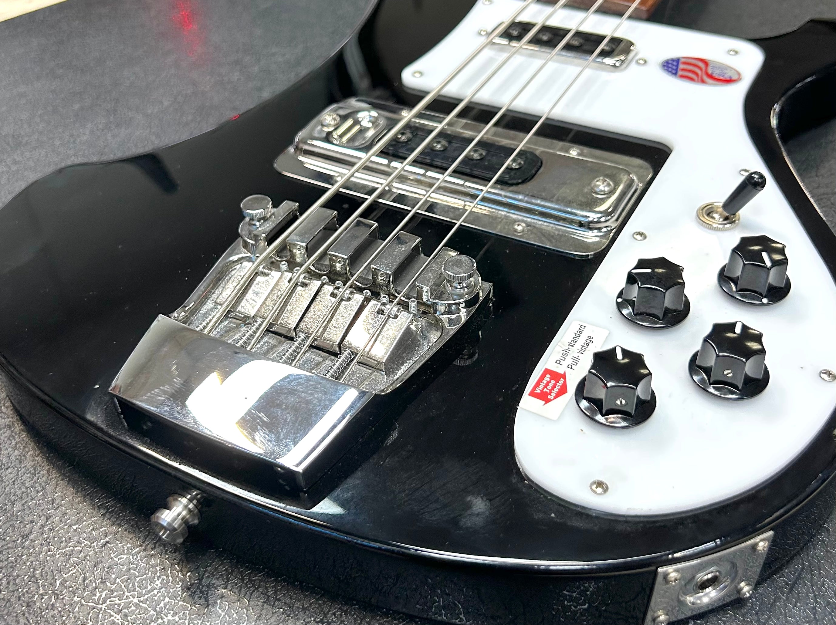 Rickenbacker 4003 Jetglo 4-String Electric Bass Guitar Made in USA w/ Black Hard Shell Case