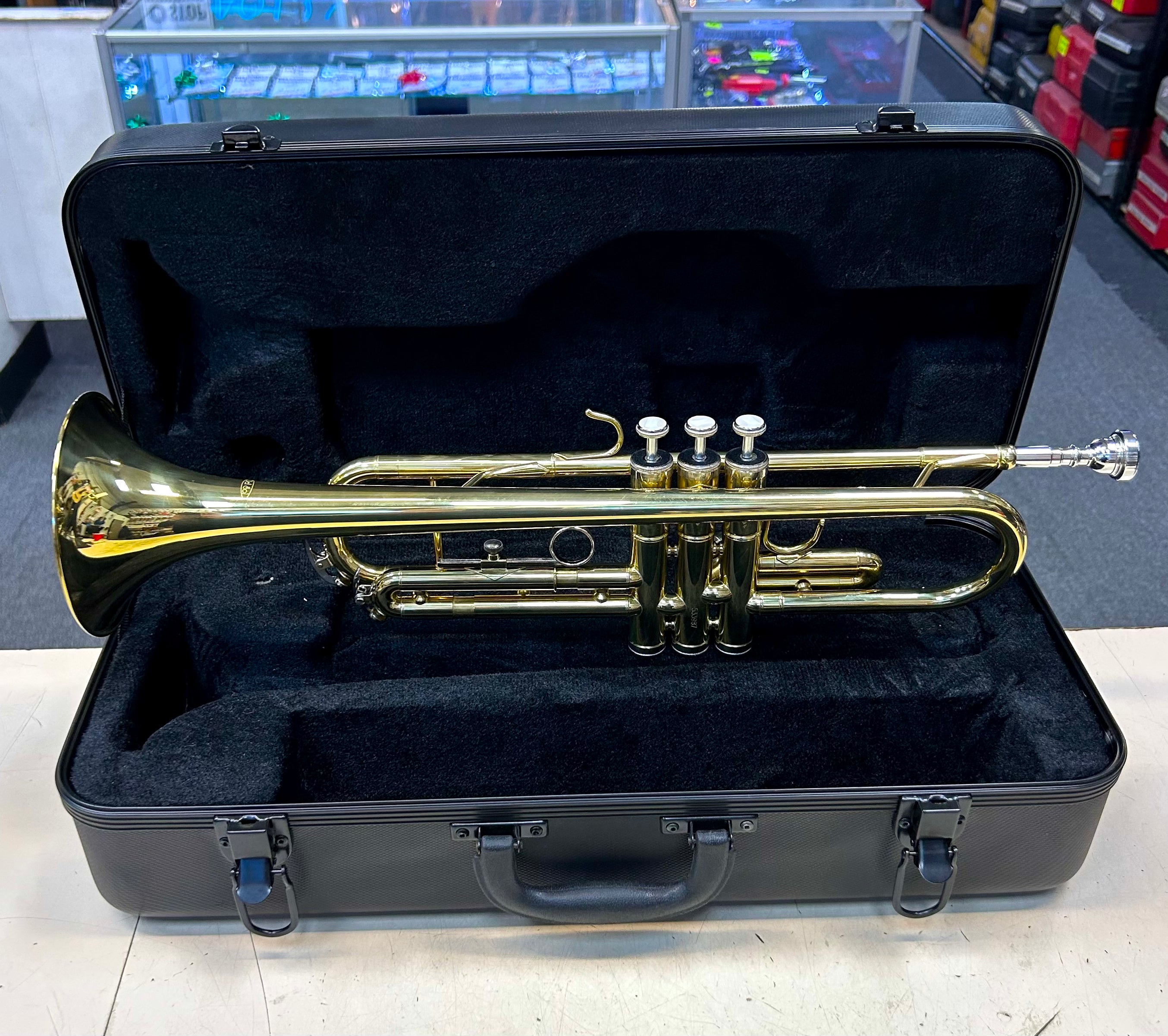 New Gold Lacquer Trumpet with Case – Student Beginner Band Instrument