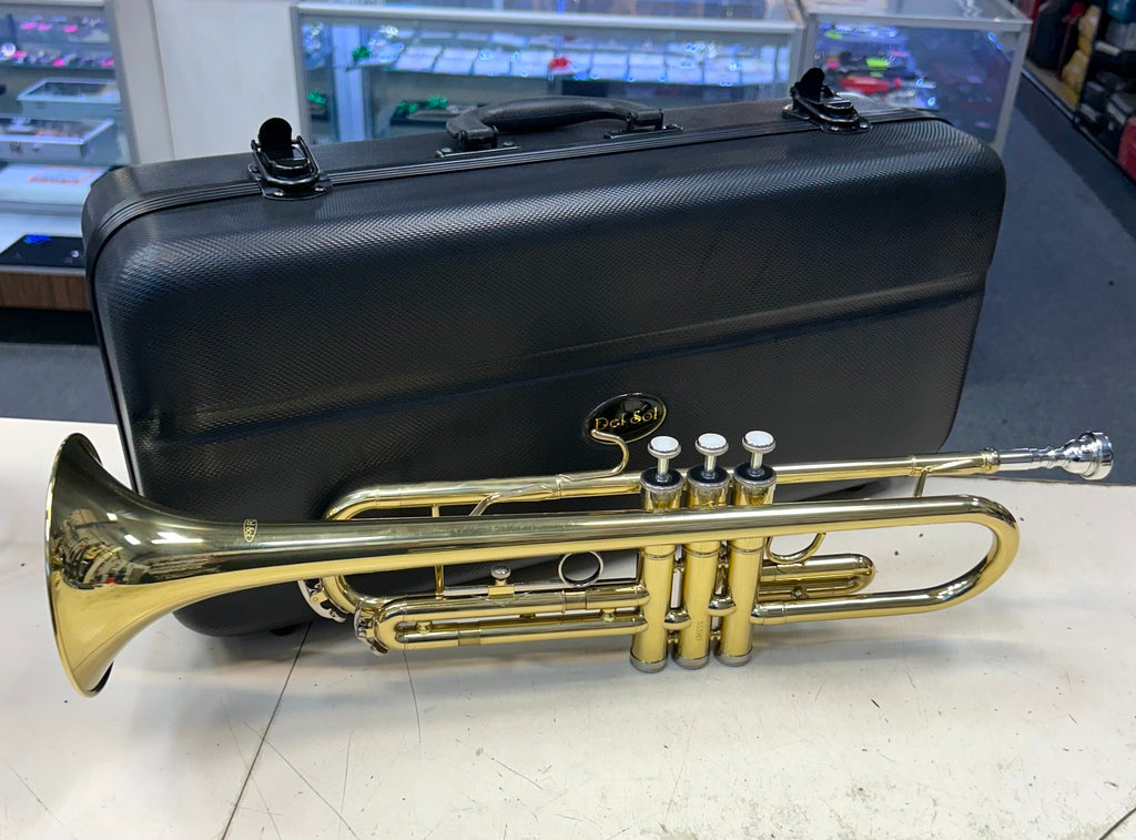 New Gold Lacquer Trumpet with Case – Student Beginner Band Instrument