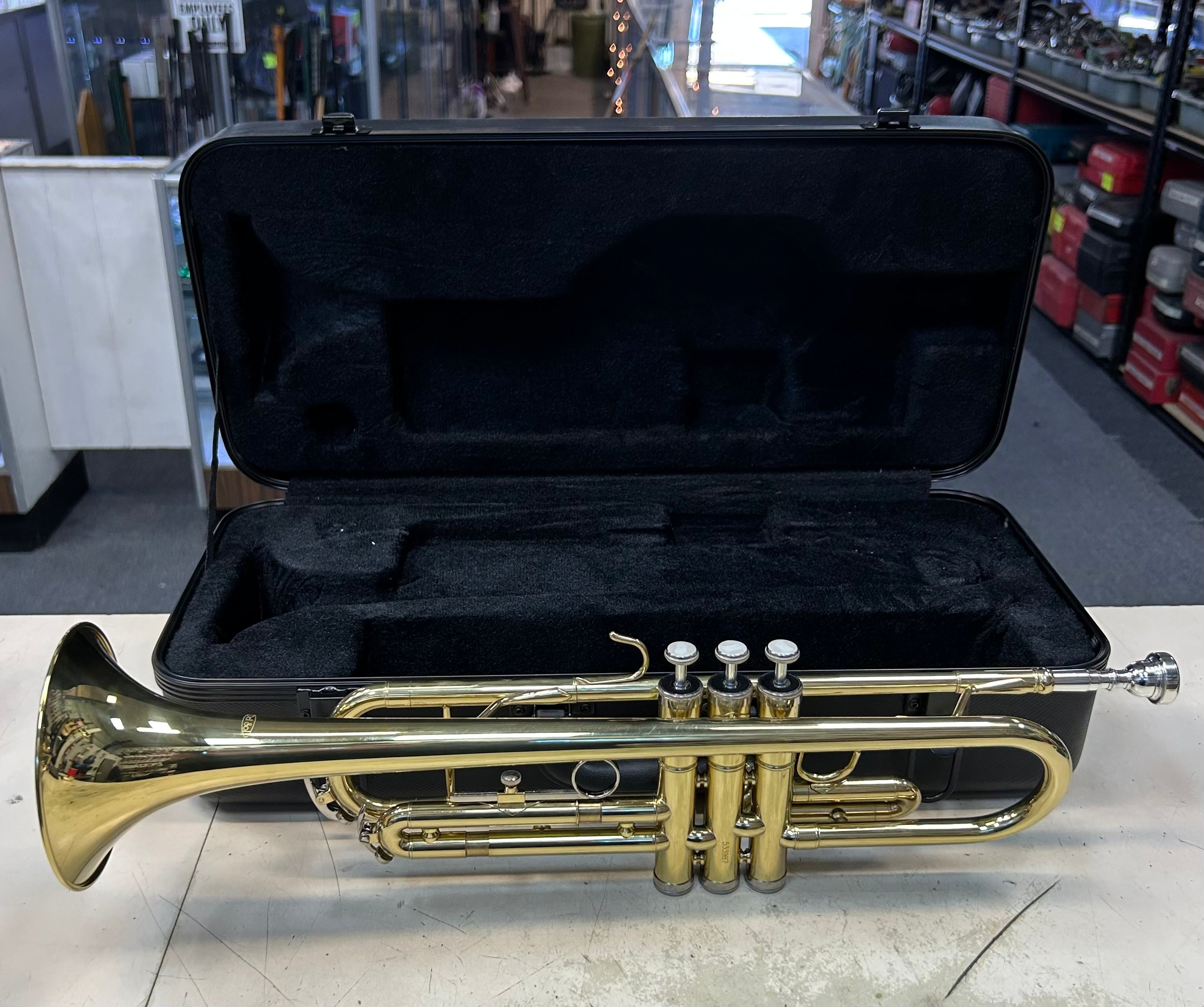 New Gold Lacquer Trumpet with Case – Student Beginner Band Instrument