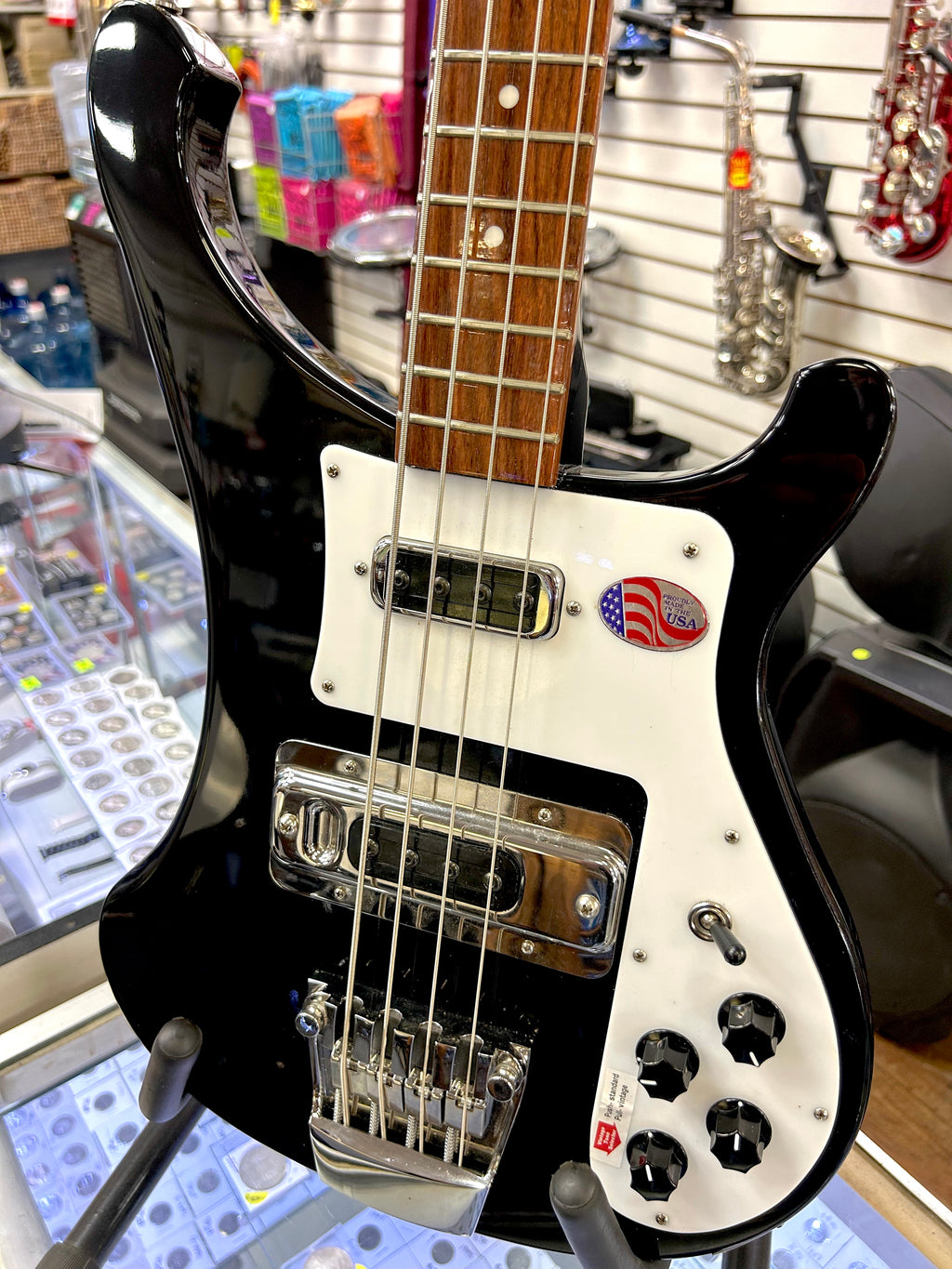 Rickenbacker 4003 Jetglo 4-String Electric Bass Guitar Made in USA w/ Black Hard Shell Case