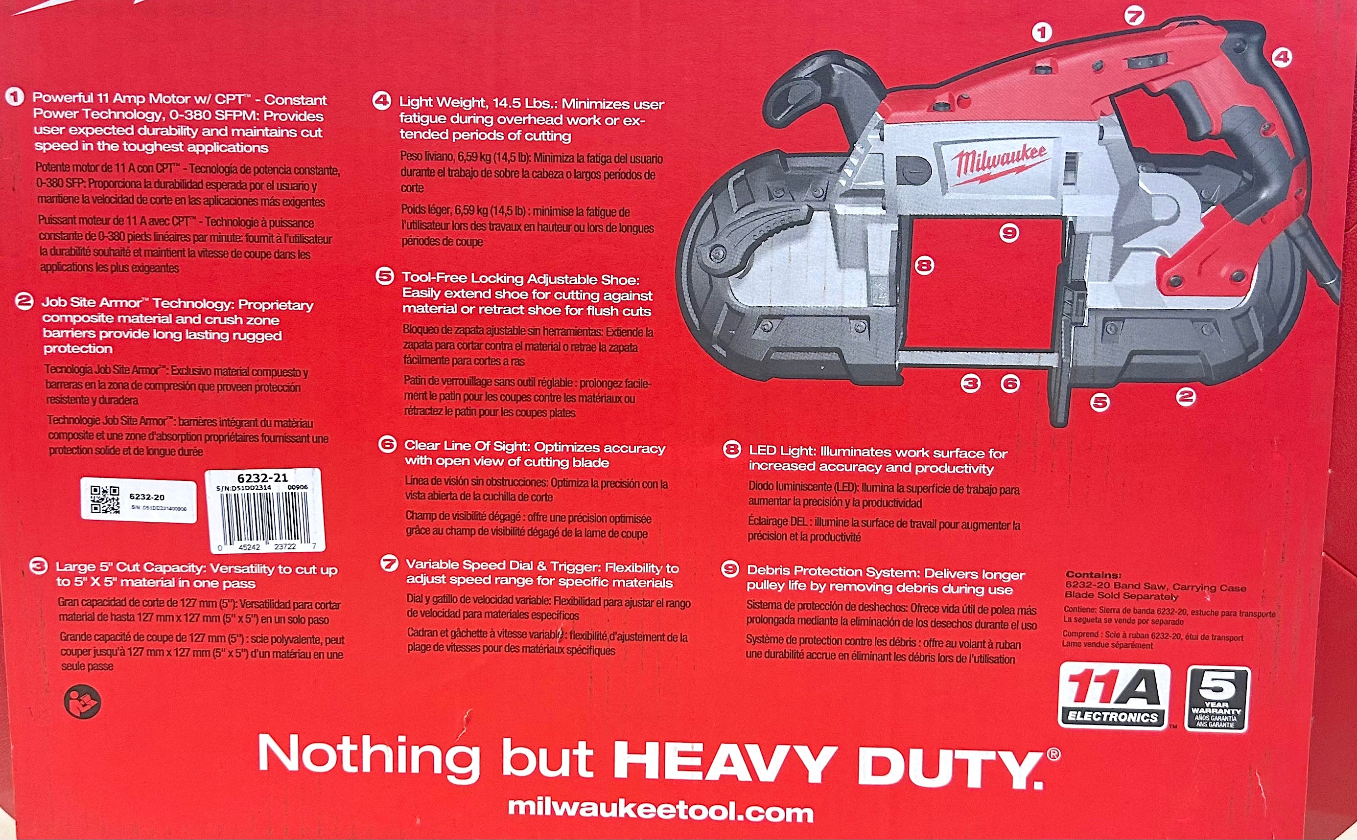 Milwaukee 6232-21 Deep Cut Variable Speed Band Saw – in Original Packaging