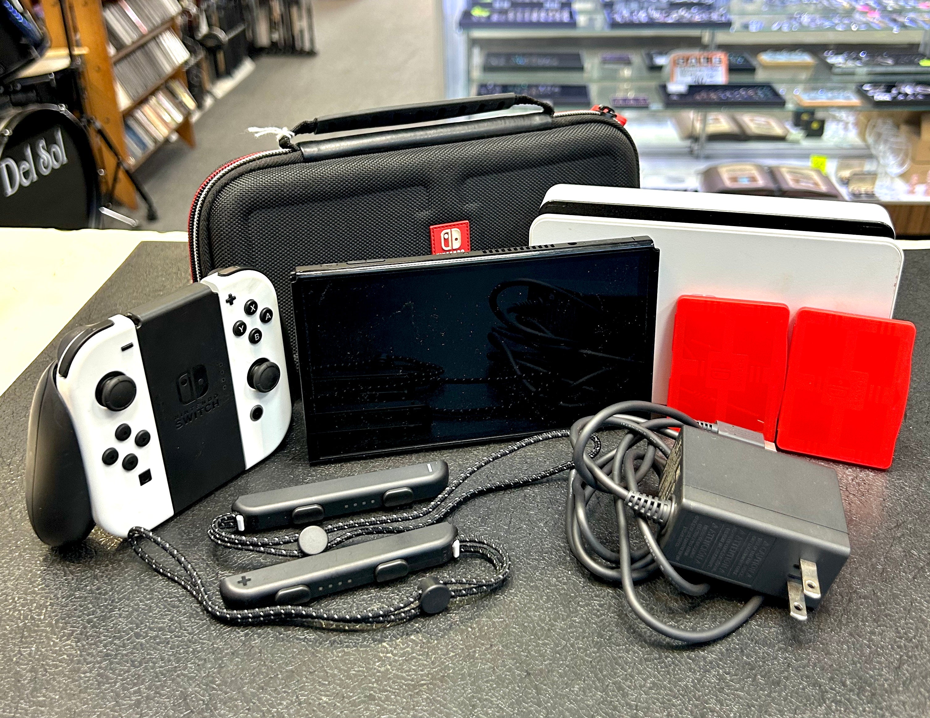 Nintendo Switch OLED 64GB White Console Complete w/ Dock Joy-Cons Case