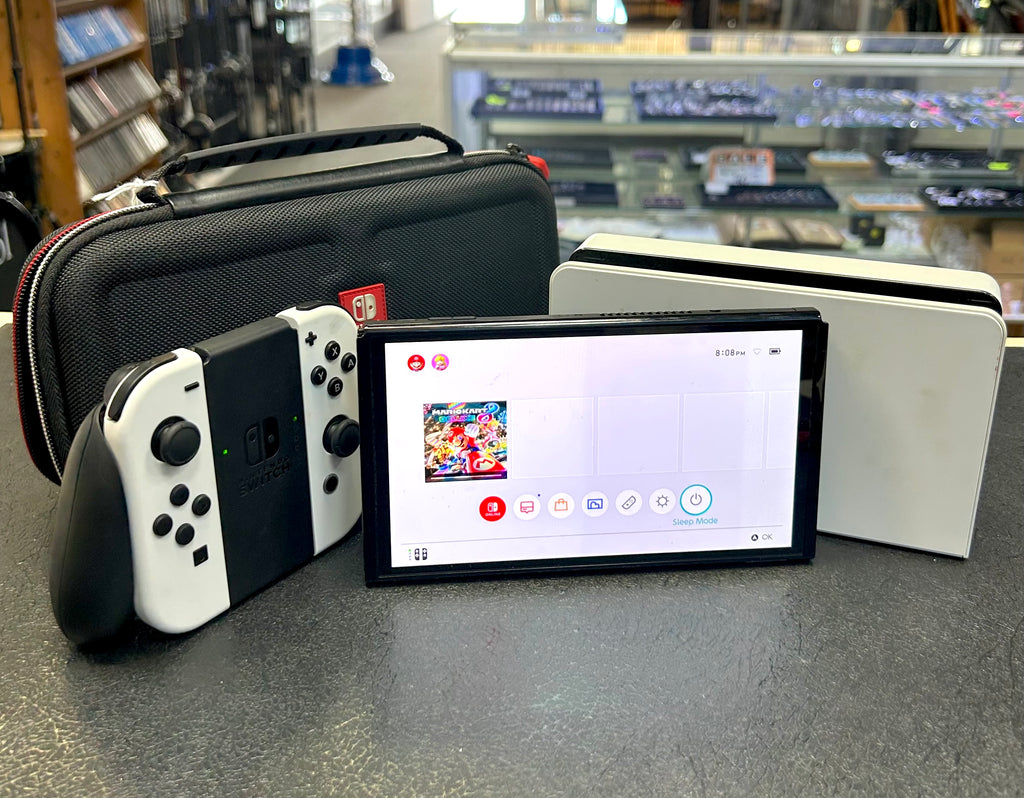 Nintendo Switch OLED 64GB White Console Complete w/ Dock Joy-Cons Case