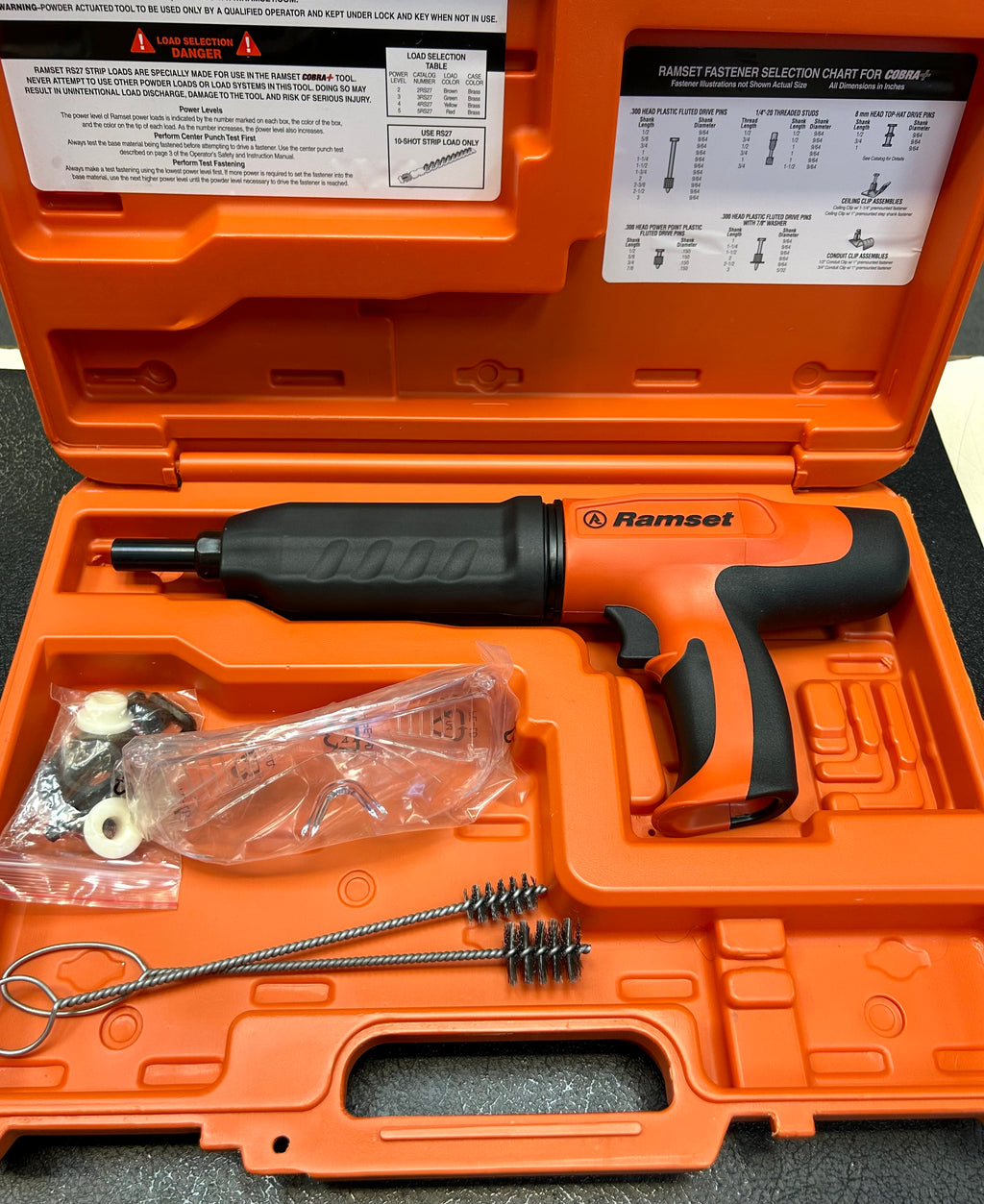 Ramset Cobra+ Semi-Automatic Powder Actuated Fastening Tool Kit w/ Case & Manual