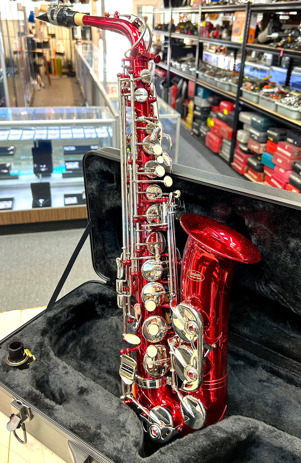 Red Alto Saxophone – New w/ Case, Plush Interior | Student & Intermediate |