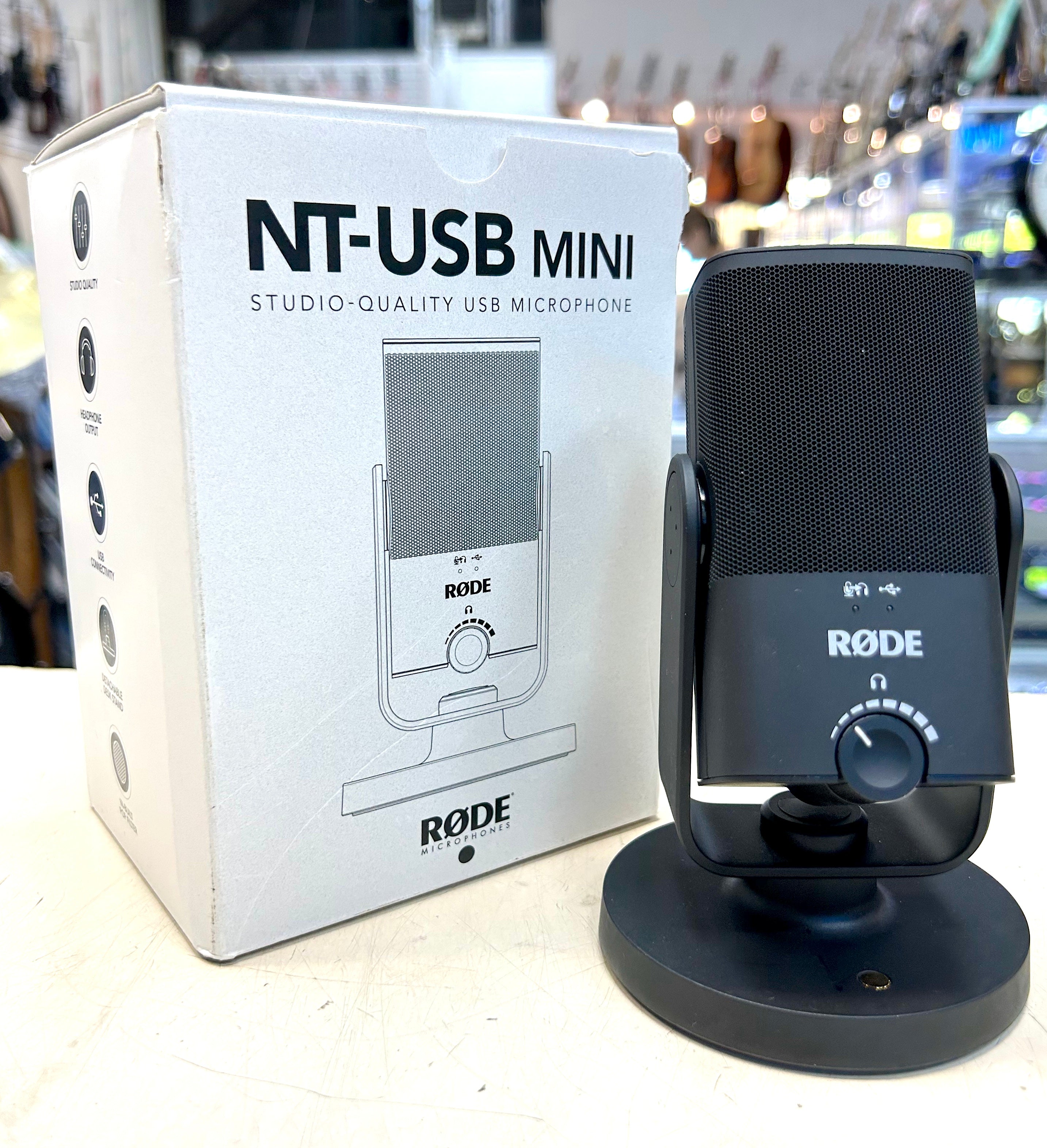 RØDE NT-USB Mini USB Condenser Microphone w/ Stand Studio Quality Podcast Streaming Mic