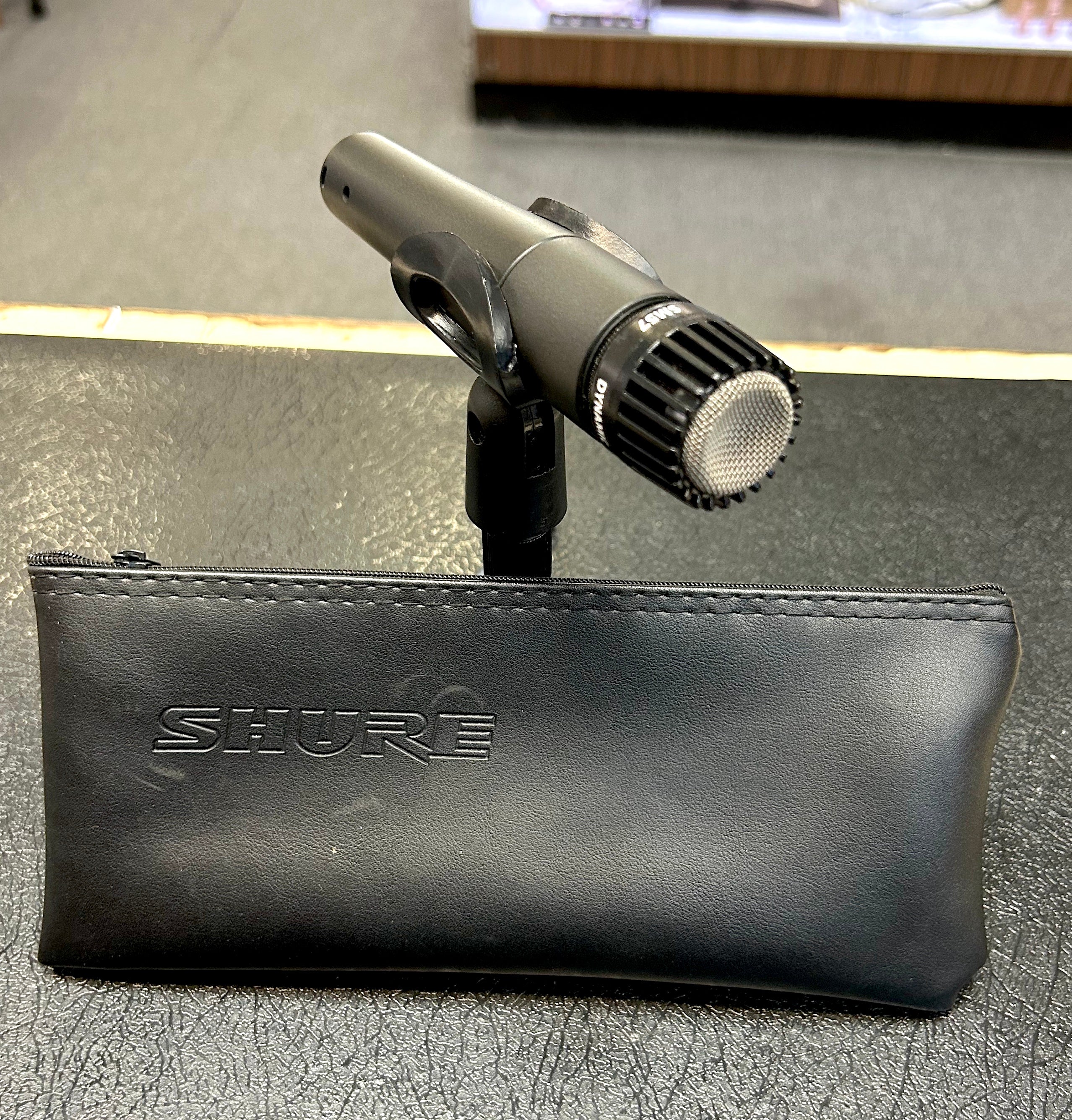 Shure SM57 Dynamic Instrument Microphone w/ Stand Clip, Tripod Desk Stand