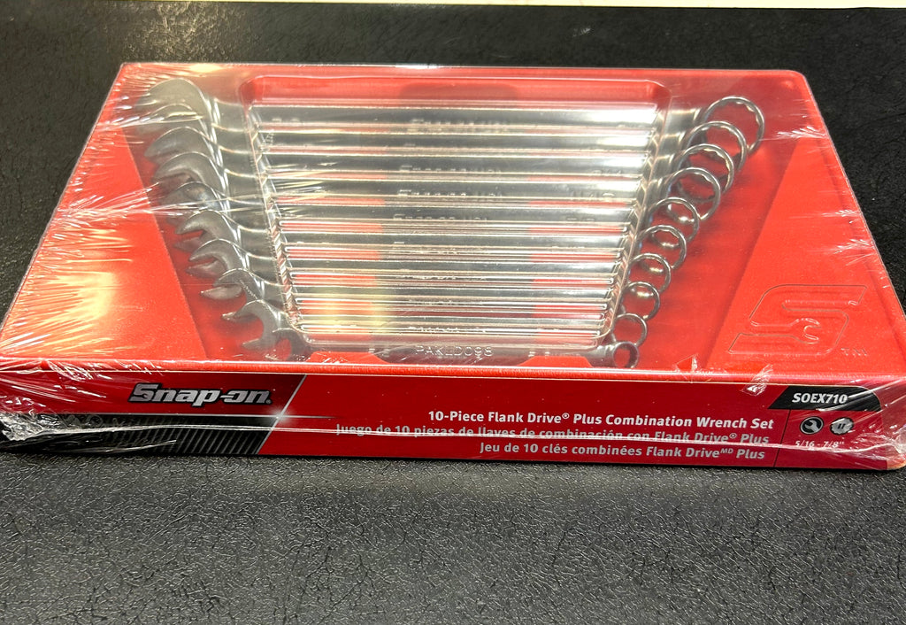 Snap-on SOEX710 10-Piece SAE Flank Drive Plus Combination Wrench Set