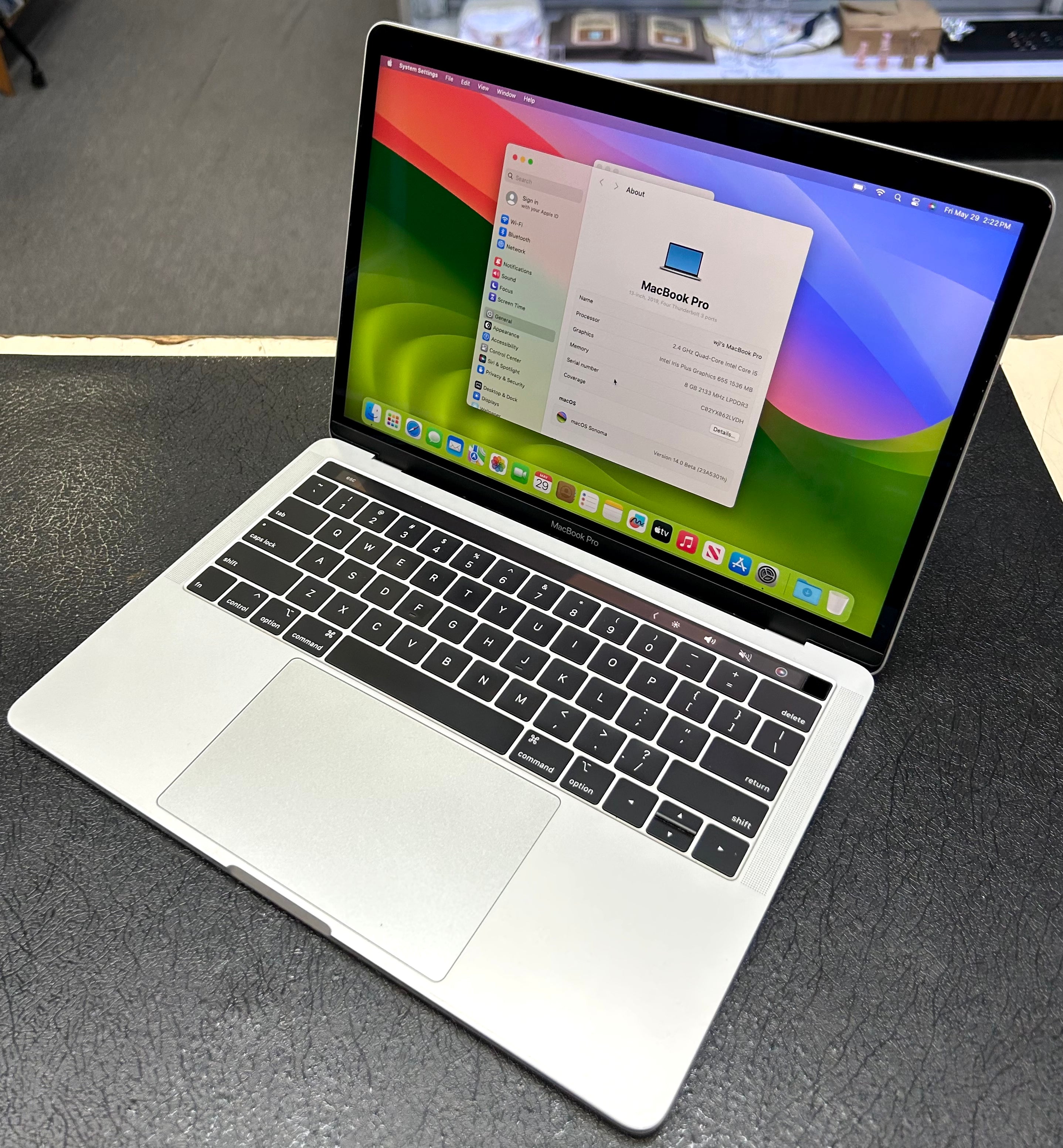 Apple MacBook Pro 13” 2019 Touch Bar Laptop | Intel Core i5 2.4GHz | 8GB RAM | 512GB SSD