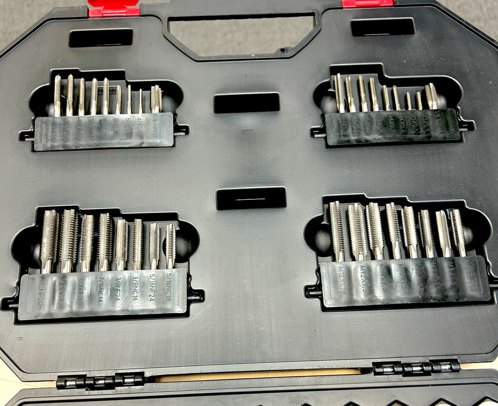 Husky 77-Piece Ratcheting Tap & Die Set SAE Metric Thread Repair Tool Kit