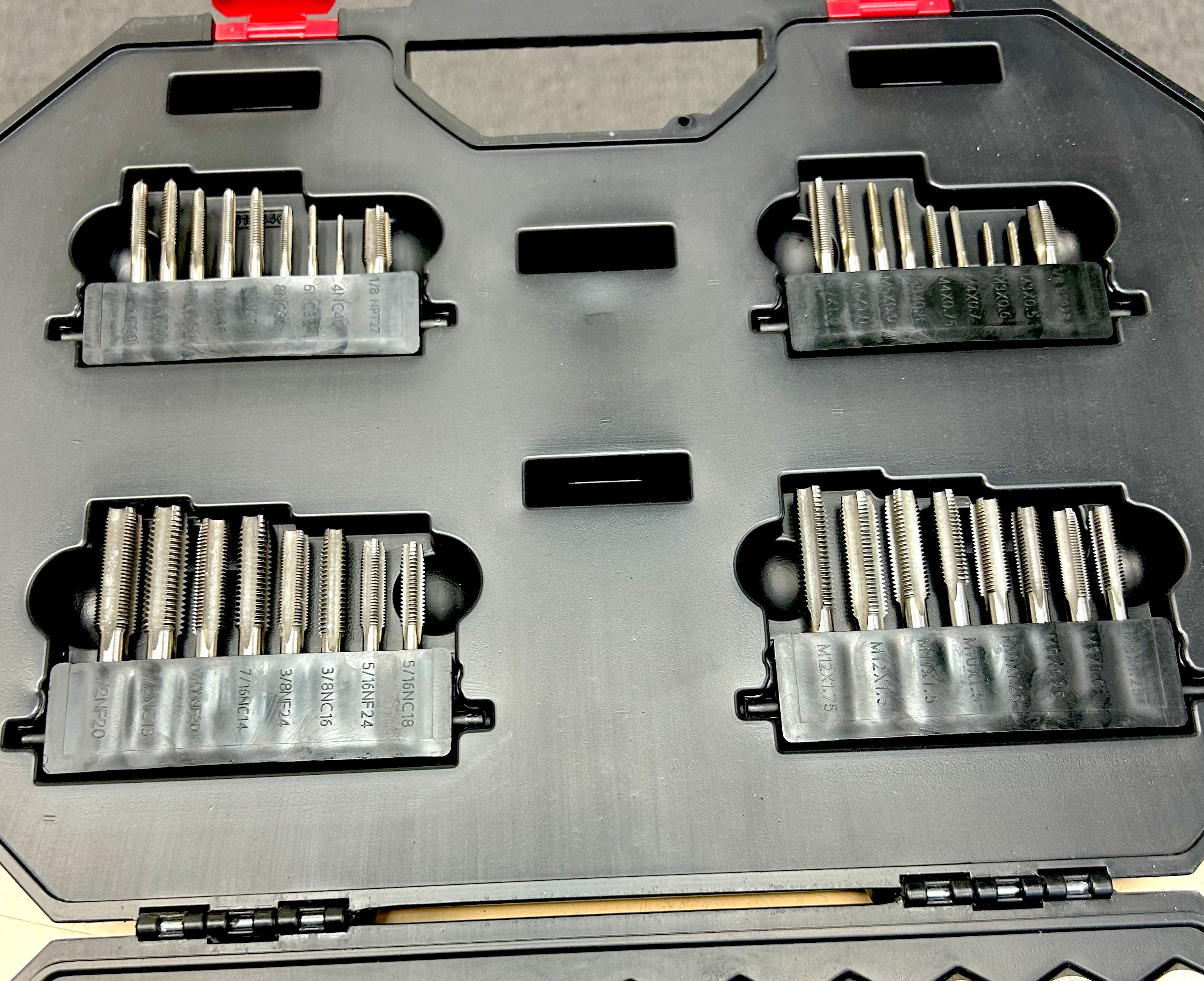 Husky 77-Piece Ratcheting Tap & Die Set SAE Metric Thread Repair Tool Kit