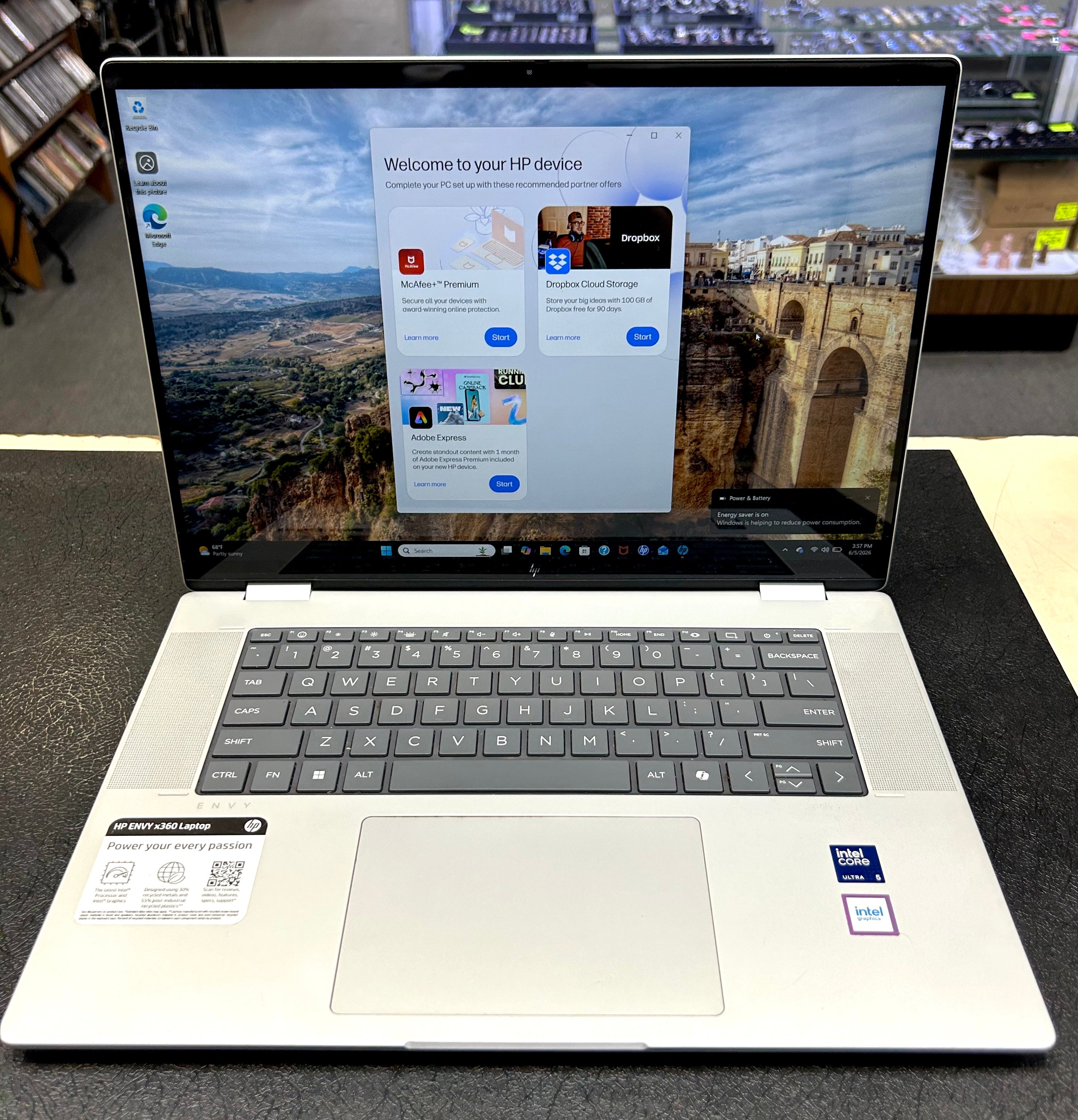 HP Envy x360 16" 2-in-1 Touchscreen Laptop Intel Core Ultra 5 16GB RAM 512GB SSD